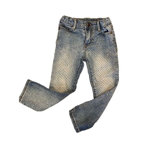 Arizona Sparkle Dot Distressed Jeans Size 4T - Picture 1 of 9